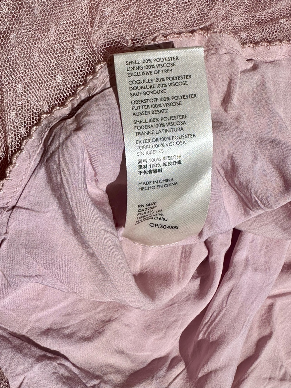 Anthropologie Cheri Tulle Layered Tiered Polka Dot Midi Skirt in Dusty Pink, 2X - Picture 12 of 16